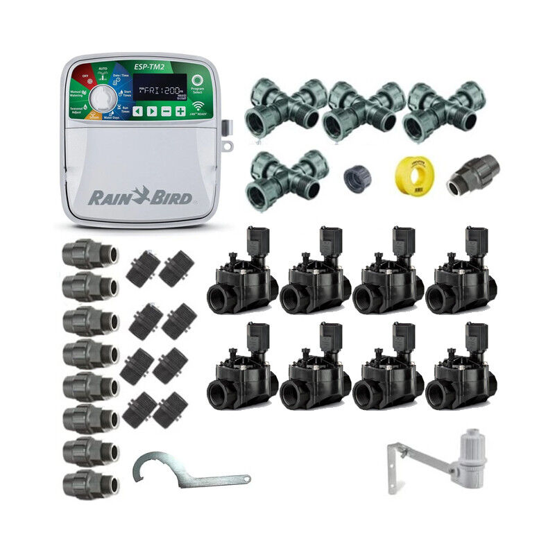 foto del prodotto rain bird kit professionale di irrigazione automatica con 8 zones 24v per tubazioni da 32 mm