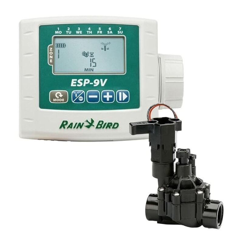 foto del prodotto rain bird kit programmatore di irrigazione wpx1 elettrovalvola di irrigazione 100dvf 9v 1 