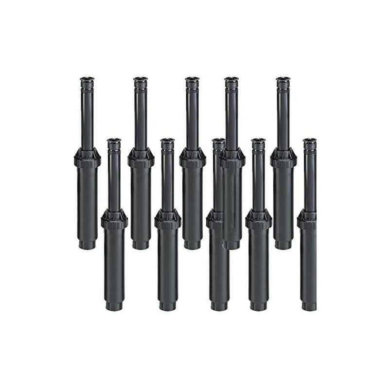 foto del prodotto rain bird set di 10 irrigatore irrigazione 5,2 metri unispray, altezza pop up 10 cm, altezza totale 18,4 cm, 1 2 