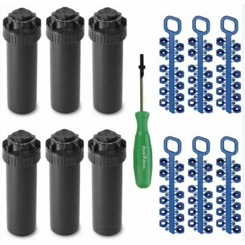 foto del prodotto rain bird set di 6 irrigatore 5004 pc 3 4 , raggio 7,6 a 15,2 m, angolo regolabile accesori