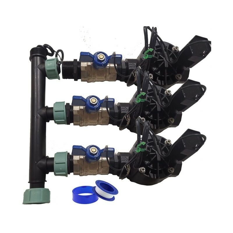 foto del prodotto rain bird sistema di irrigazione automatica a 3 zone con elettrovalvola hv 1 24v