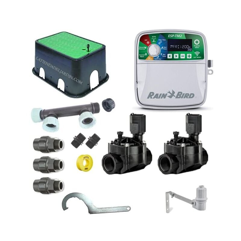 immagine 0 del prodotto rain bird sistema di irrigazione automatico a 2 zones da 24v per tubi da 32 mm, sistema di irrigazione automatico.