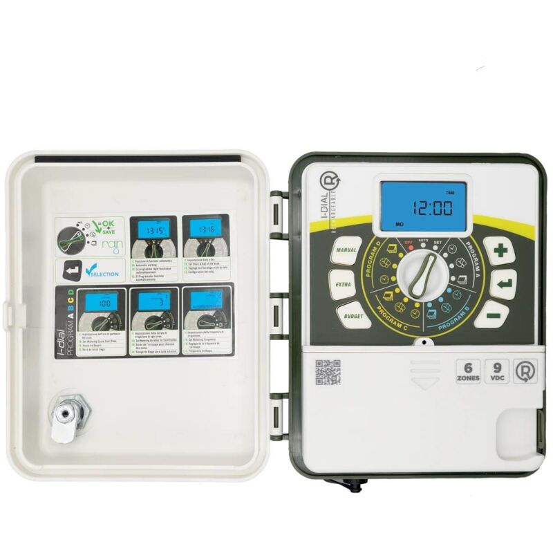foto del prodotto rain centralina da parete per irrigazione 9 vdc i dial r 6 6 zone 200.4381360