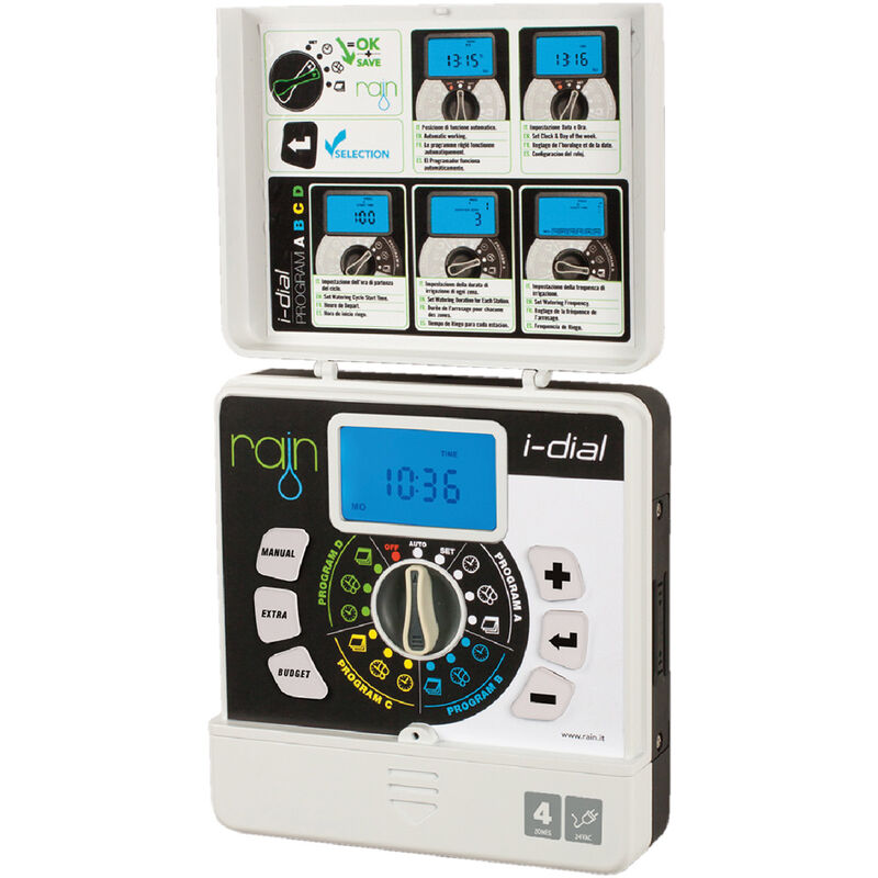 foto del prodotto rain centralina i dial 4 stazioni 24vac grigio