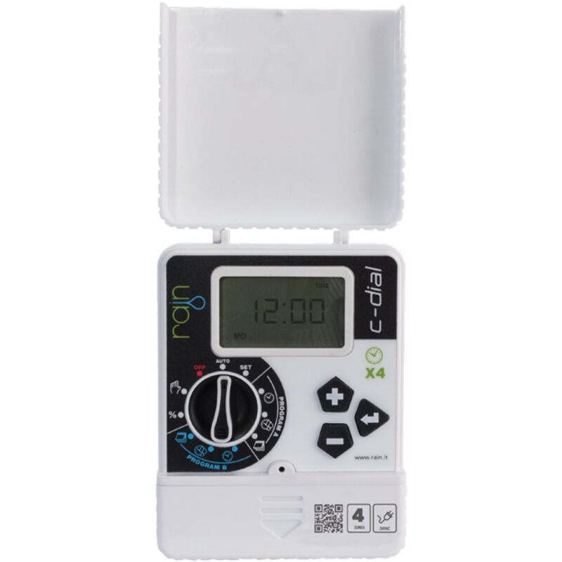 foto del prodotto rain centralina per irrigazione compact dial con trasformatore esterno e display ampio 6 stazioni