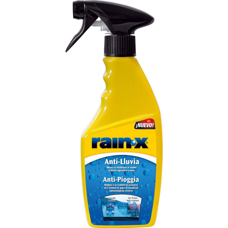 foto del prodotto rain x spray liquido lavavetri auto antipioggia tecnologia idrofobica che respinge l aqua 500ml