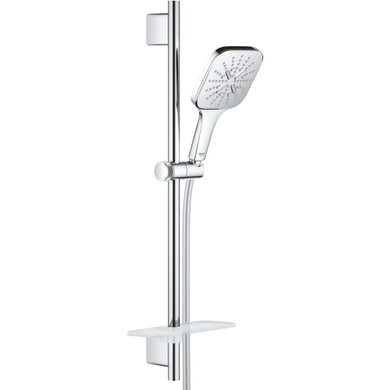 foto del prodotto rainshower smartactive cube - set doccetta 130 9,5 l/min, 3 getti, asta 60 cm e flessibile, cromo 26584000 - grohe