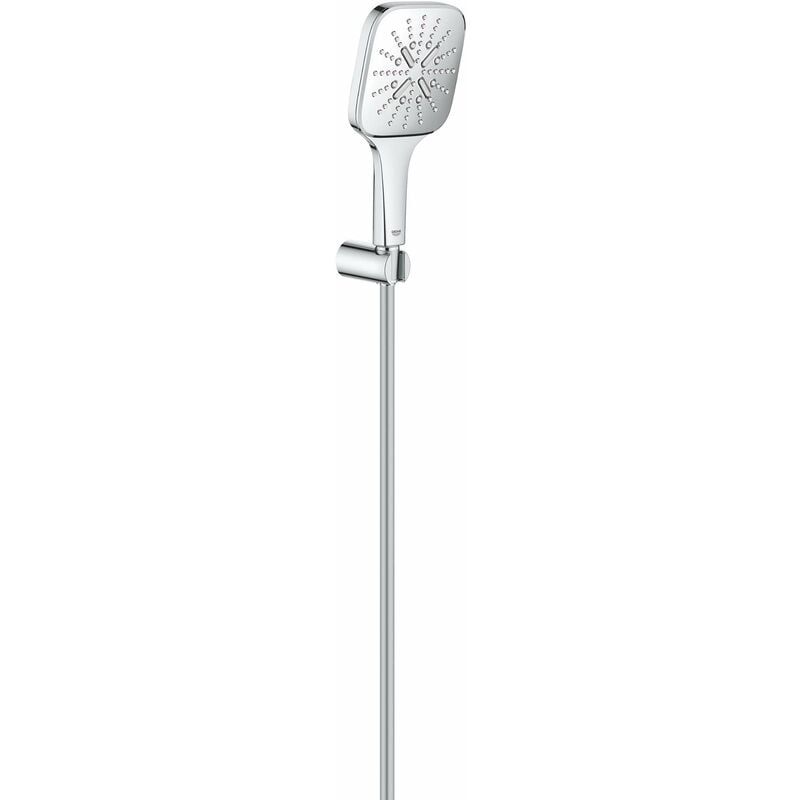 foto del prodotto rainshower smartactive cube - set doccetta 130 9,5 l/min, 3 getti, supporto e flessibile, cromo 26589000 - grohe