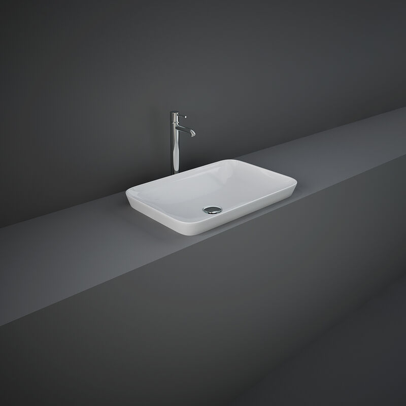 foto del prodotto rak ceramics lavabo incasso rettangolare bianco