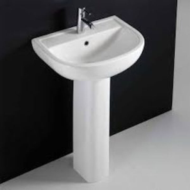 foto del prodotto rak ceramics rak karla lavabo a colonna 60x48,5 bianco codice prod kawb00004