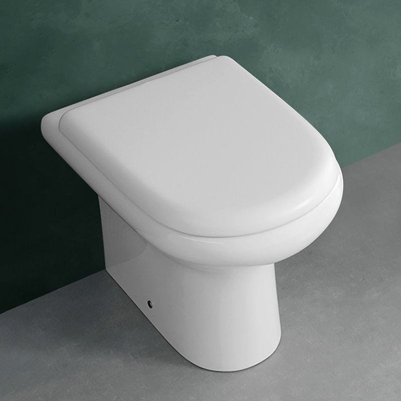 foto del prodotto rak ceramics vaso a terra filomuro rak serie compact scarico universale rimless