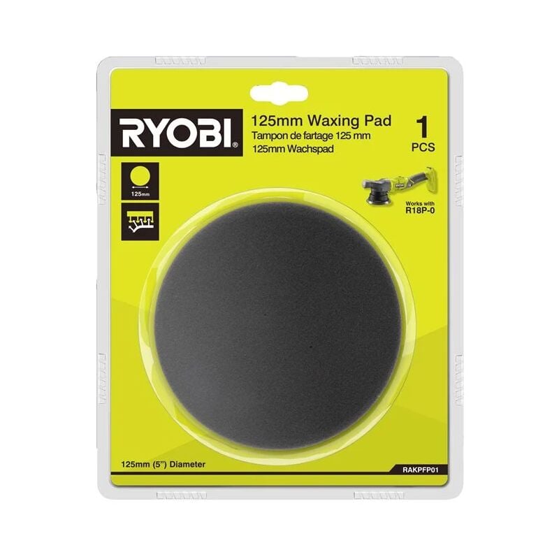 foto del prodotto rakpfp01 spugna universale 125mm velcro applicazione lucidatrice r18p - ryobi