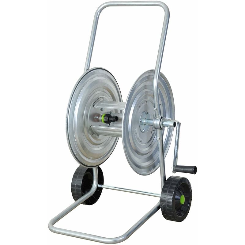 foto del prodotto rama carrello avvolgitubo manuale 50 mt in acciaio silver