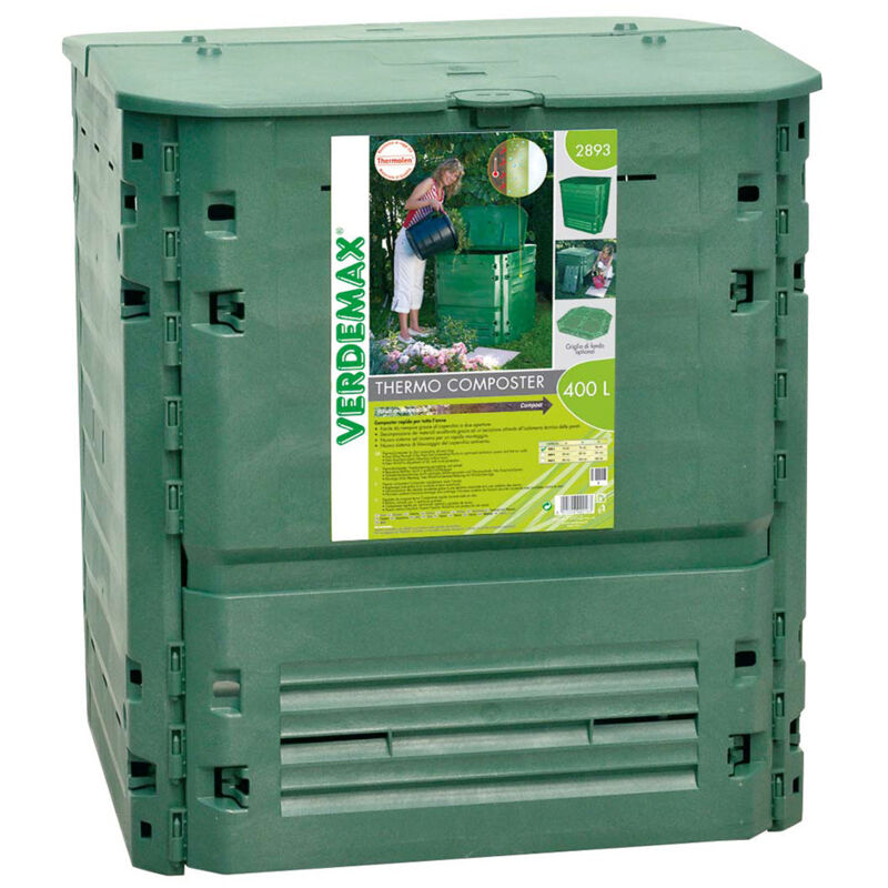 foto del prodotto rama compostiera quadrata da giardino con apertura superiore ed inferiore 400 lt