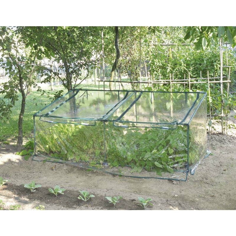 foto del prodotto rama serra da giardino in acciaio con telo primizia verde