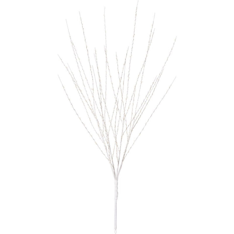 foto del prodotto ramo bianco sferico con microled da 1,5 mm a luce bianca calda per esterni ed interni 180 cm