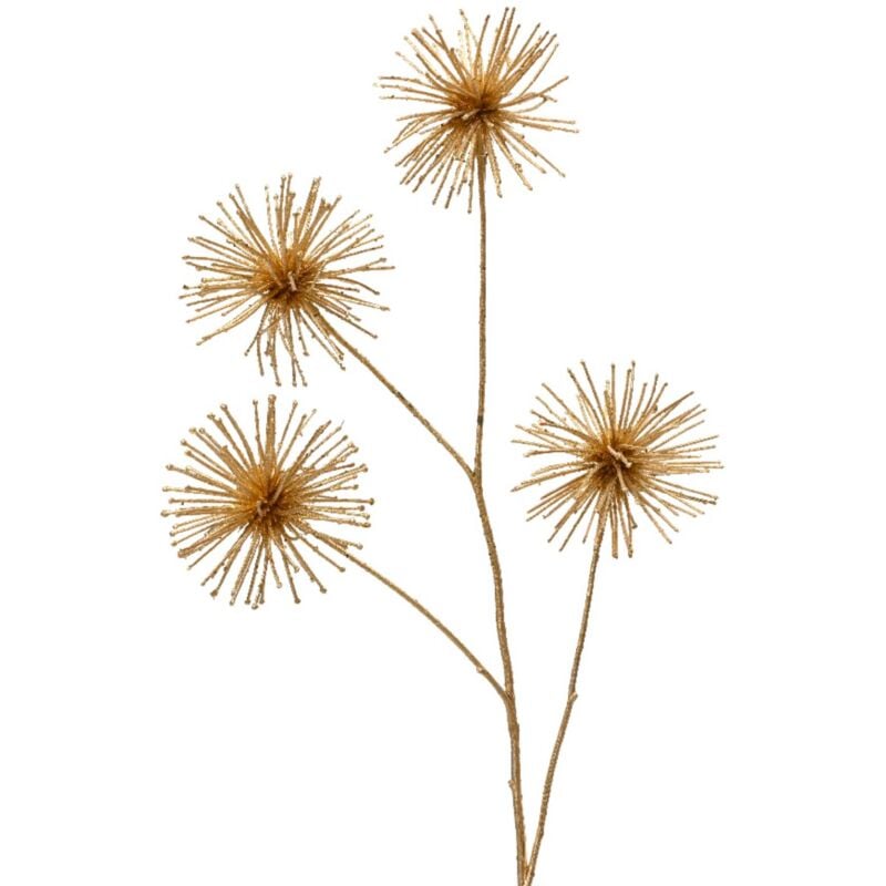foto del prodotto ramo con fiori oro per decorazioni natalizie e composizioni, da 85 cm