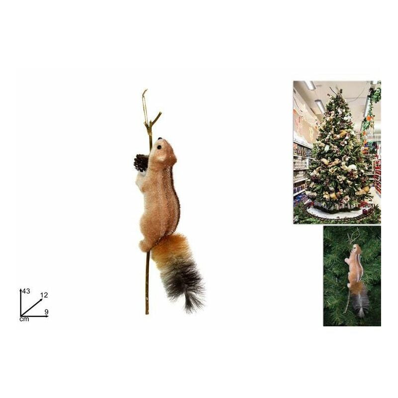 foto del prodotto ramo da appendere con scoiattolo marrone