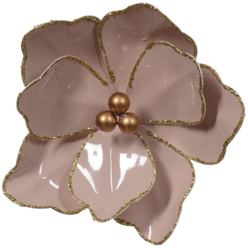 foto del prodotto ramo decorativo magnolia rosa blush con clip da 15 cm