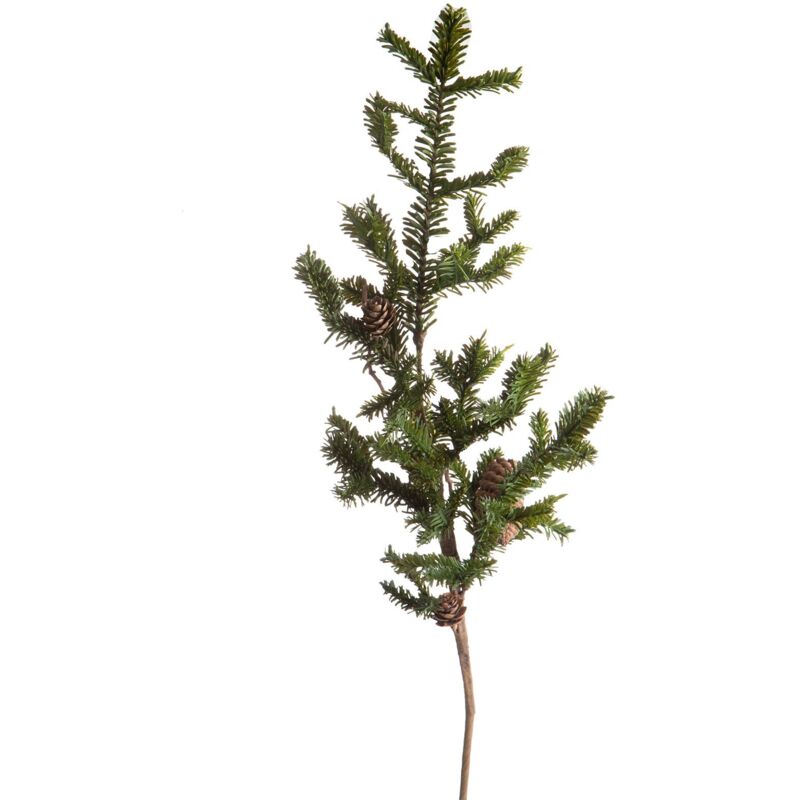 foto del prodotto ramo decorativo pino verde per decorazioni e composizioni h 89 cm
