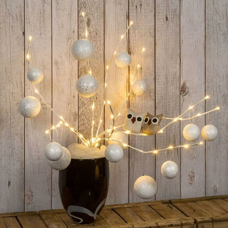 foto del prodotto ramo led modellabile bianco luce calda decorazione da esterno 75 cm 10 rami