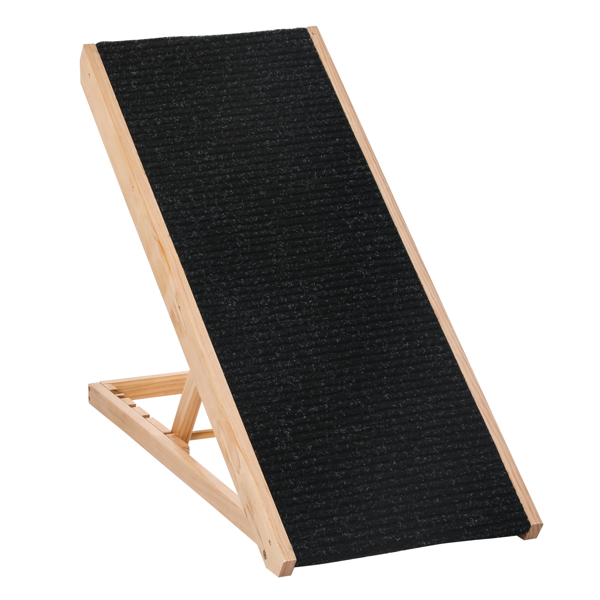 foto del prodotto rampa per gani e gatti pieghevole 90x40x61 cm in legno nero