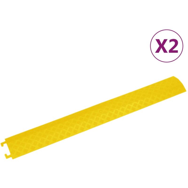 foto del prodotto rampe di protezione cavi 2pz 98,5 cm gialla vidaxl