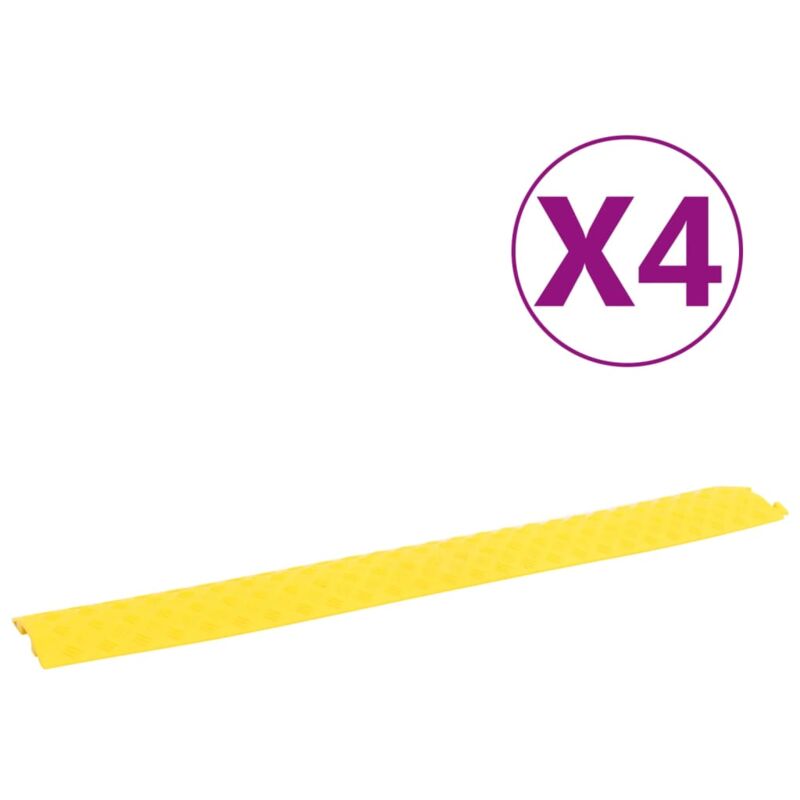 foto del prodotto rampe di protezione cavi 4 pz 98,5 cm gialla vidaxl