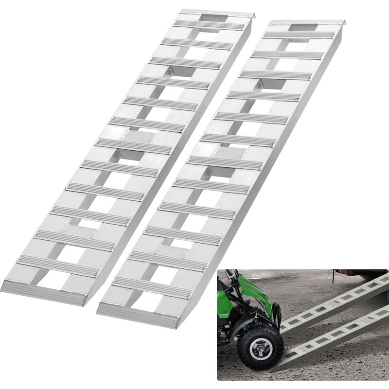 foto del prodotto rampe in alluminio 72 x 15 , capacita di carico di 6000 libbre per moto moto fuoristrada rimorchio atv utv trattore da giardino tosaerba, 2 pezzi