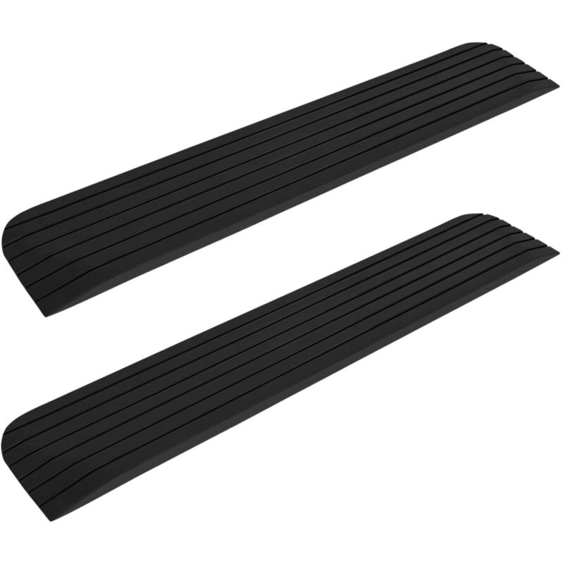 foto del prodotto rampe per soglia 2 pz 110x21x2,5 cm in gomma vidaxl