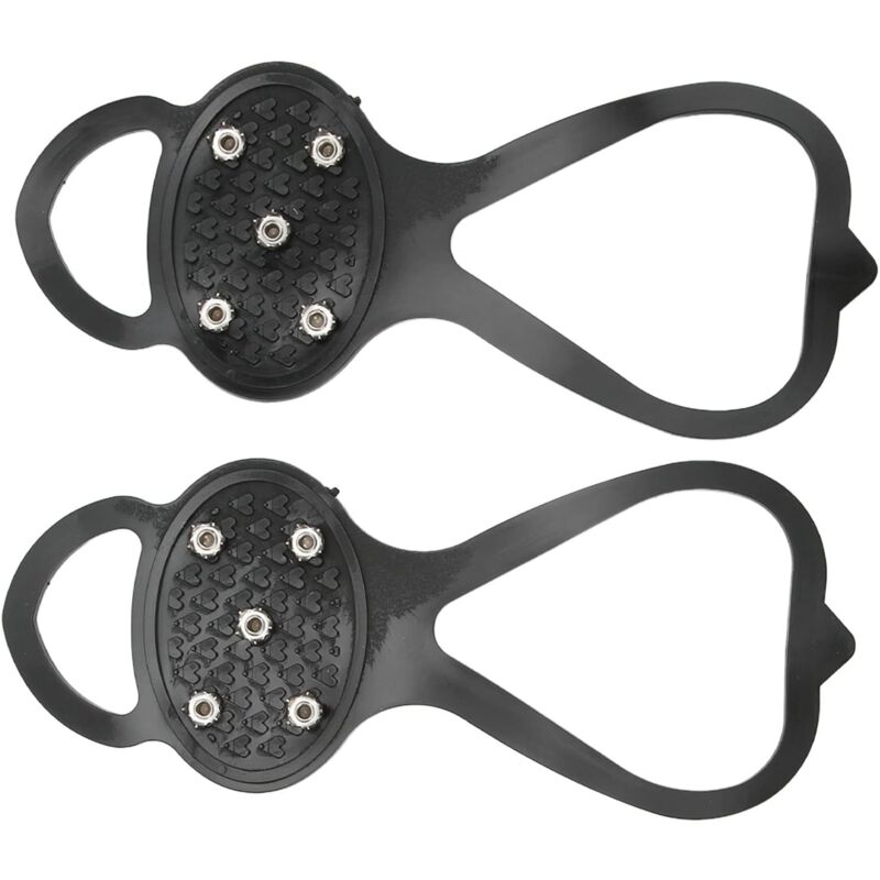 foto del prodotto ramponi antiscivolo da ghiaccio per esterni a 5 denti, ramponi per scarpe da arrampicata, impugnature per passeggiate invernali, ramponi per ghiaccio