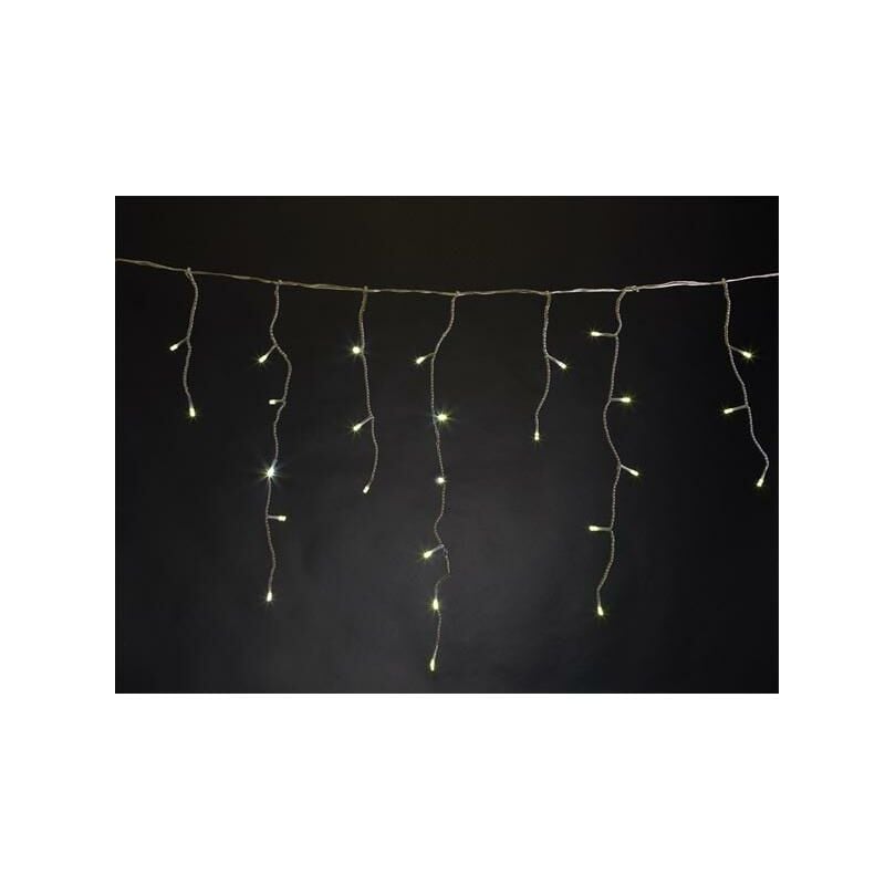 foto del prodotto rana led 2 x 0,6 m 72 lampade bianco caldo filo trasparente modulatore 24 v
