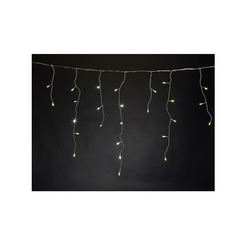 foto del prodotto rana led 4 x 0,6 m 144 lampade bianco caldo filo trasparente modulatore 24 v