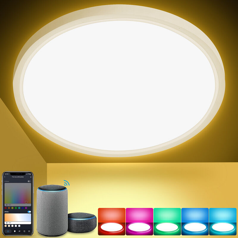 foto del prodotto randaco 24w luce del soffitto retroilluminata luci del soffitto led rgb lampada del soffitto luce di corridoio dimmerabile