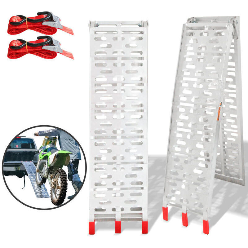 foto del prodotto randaco 2x rampa di carico rampa pieghevole moto auto alluminio fino a 680 kg