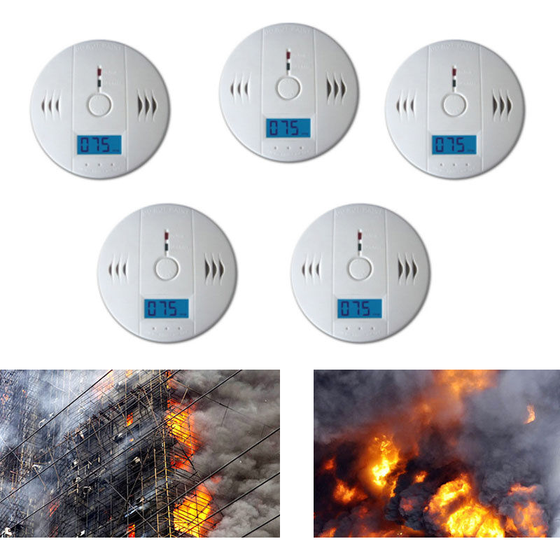 foto del prodotto randaco 4x rivelatore di co allarmi rilevatori di monossido di carbonio rilevatore rilevatore di fumo con allarme di fumo a batteria