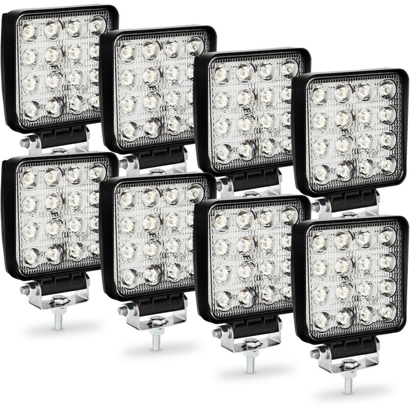 foto del prodotto randaco 8 fari 48w quadrato faretto led da lavoro 16 led da 3w di profondit auto barca