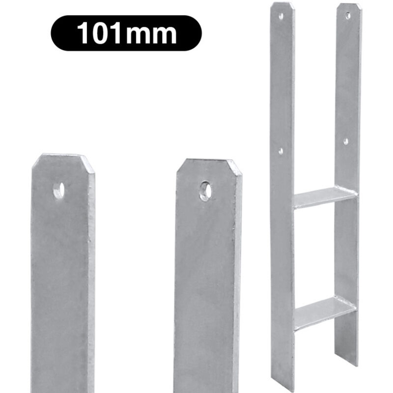 foto del prodotto randaco ancora a h per ancoraggi ancoraggio a terra resistente per garage boccola a terra altezza 600 mm supporto per piede del palo 101 mm 4