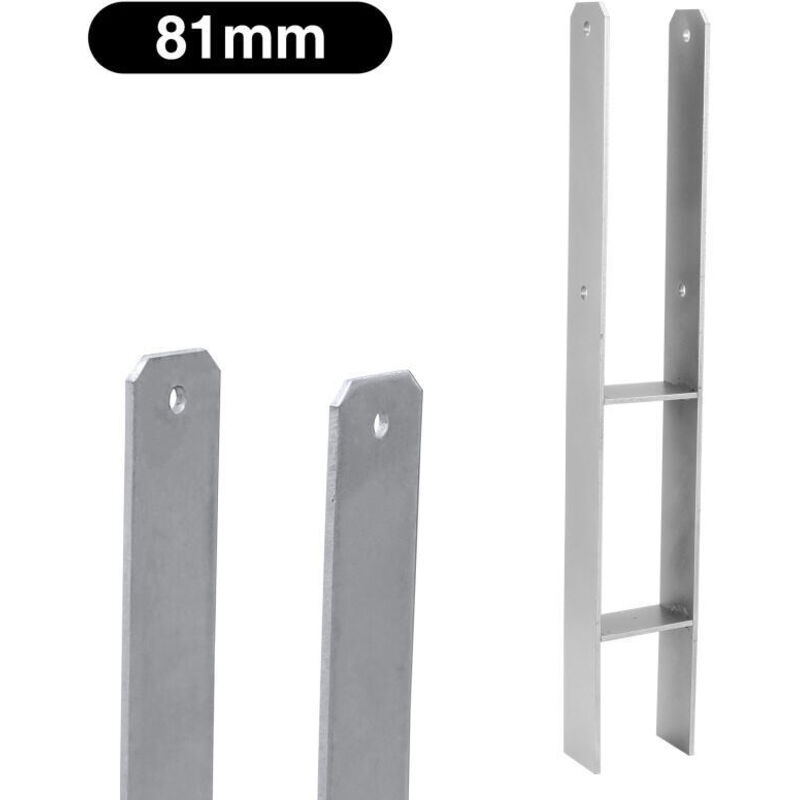 foto del prodotto randaco ancora a h per ancoraggi ancoraggio a terra resistente per garage boccola a terra altezza 600 mm supporto per piede del palo 81 mm 8