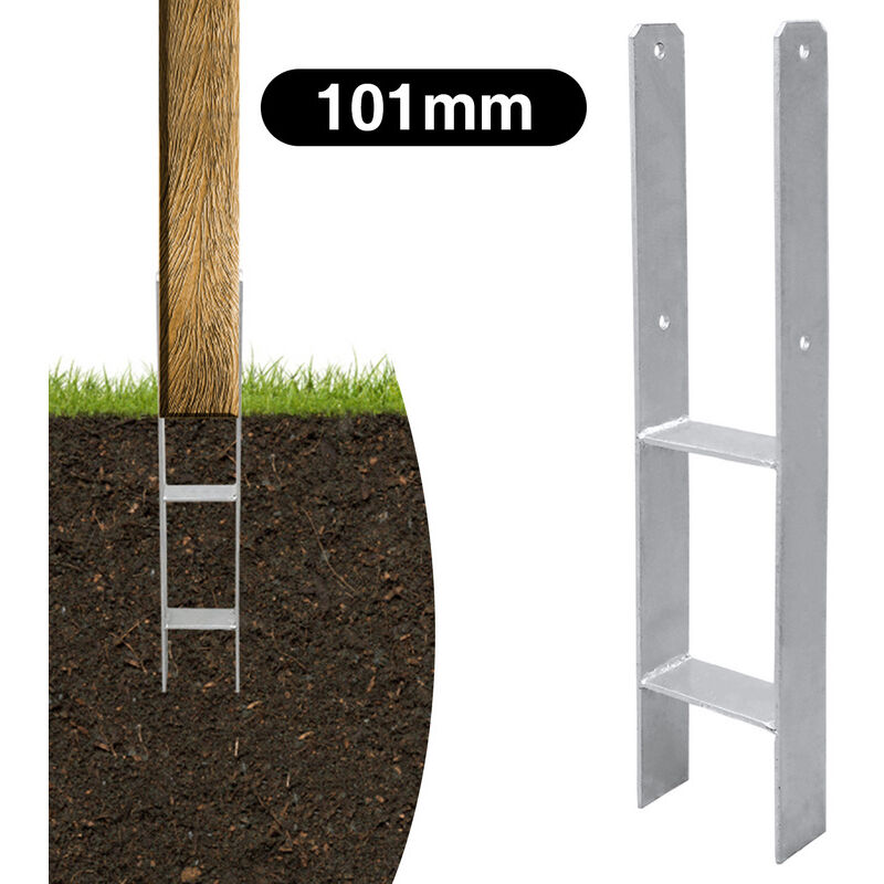 foto del prodotto randaco ancoraggio h supporto palo pergola ancoraggio palo di sostegno recinzione piede 101mm 2 pezzi
