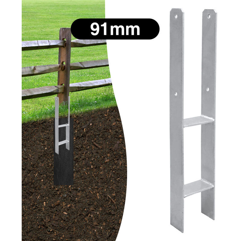 foto del prodotto randaco ancoraggio h supporto per pali extrastark ancoraggio h pergole-91mm-6 pezzi