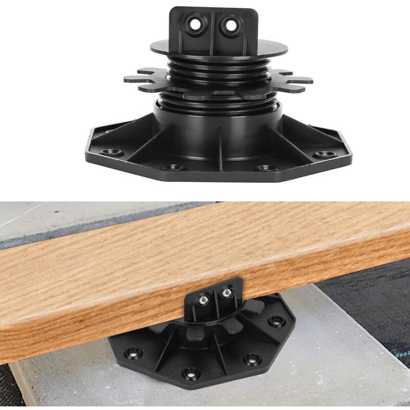 foto del prodotto randaco base di appoggio per terrazzo regolabile con piedistallo di livellamento cuscinetto base base per legno wpc 30 60 mm 10 pezzi
