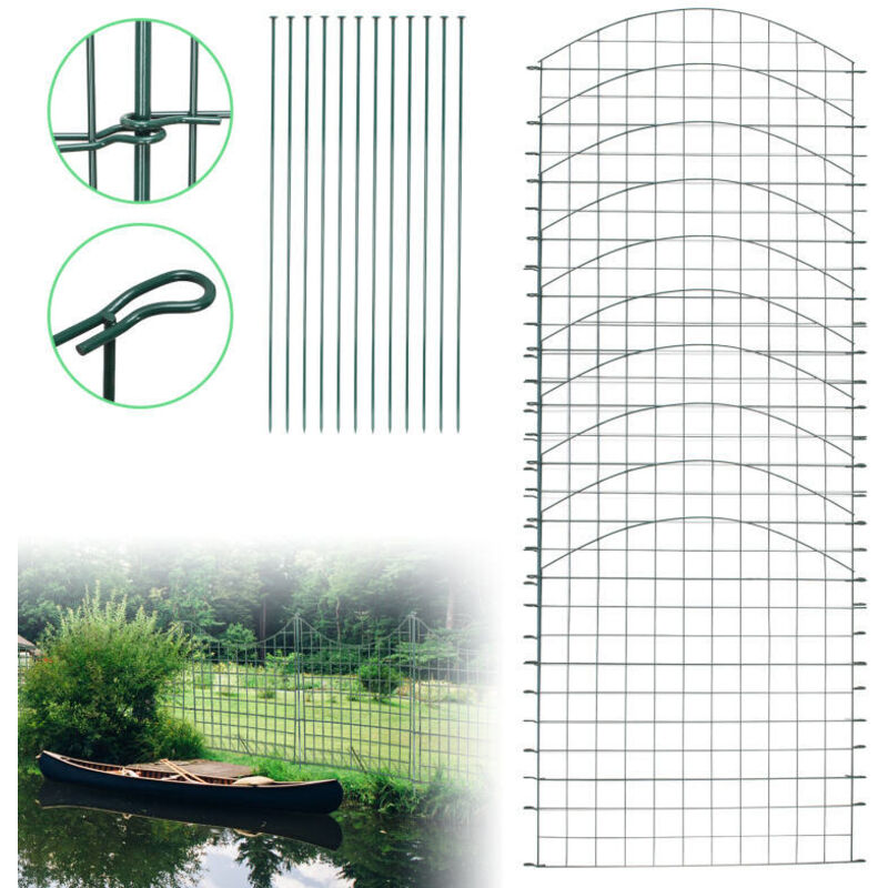 foto del prodotto randaco cancello del giardino del recinto dello stagno del metallo 22pcs cancello del giardino del recinto della protezione dello stagno del metallo