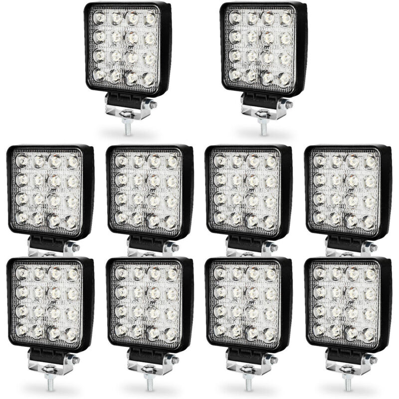 foto del prodotto randaco faro da lavoro 10 x 48w piazza fari led 12v 24v fari di profondit impermeabile ip67 luci di lavoro fuoristrada per moto auto atv suv