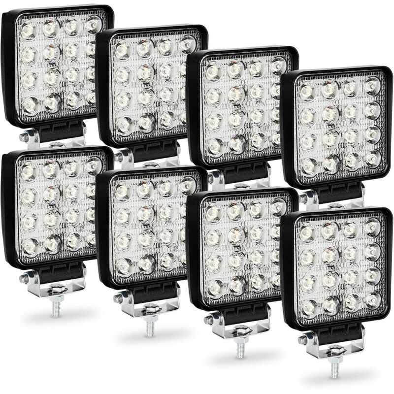 foto del prodotto randaco faro da lavoro 8 x 48w piazza fari led 12v 24v fari di profondit impermeabile ip67 luci di lavoro fuoristrada per moto auto atv suv
