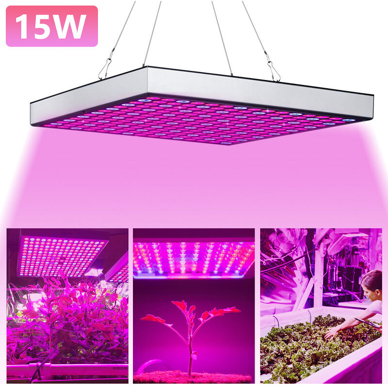 foto del prodotto randaco lampade per piante 15w grow led coltivazione indoor idroponica lampada crescita luci piante illuminazione di pannello per luminosa led per