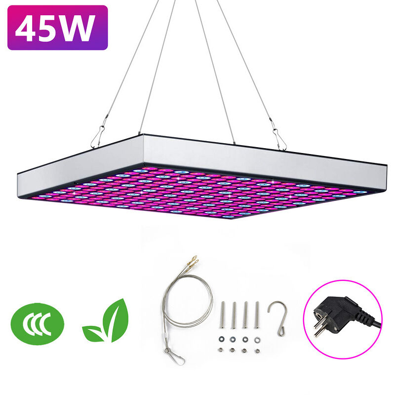 foto del prodotto randaco lampade per piante 45w grow led coltivazione indoor idroponica lampada crescita luci piante illuminazione di pannello per luminosa led per