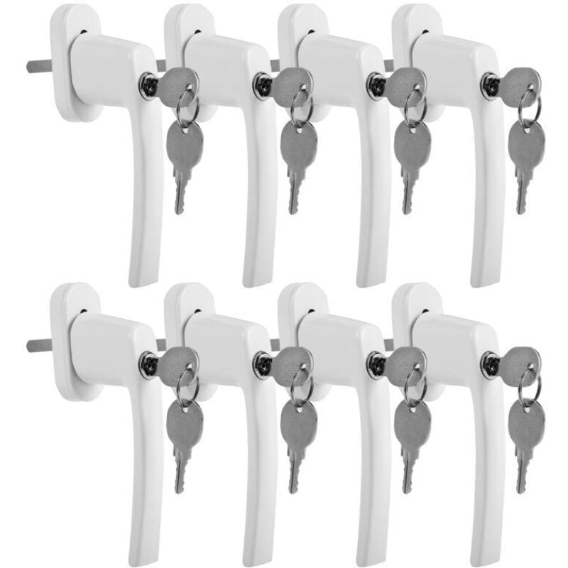 foto del prodotto randaco maniglia per finestra di sicurezza per bambini maniglie per finestra bloccabili set alu bianco 8x