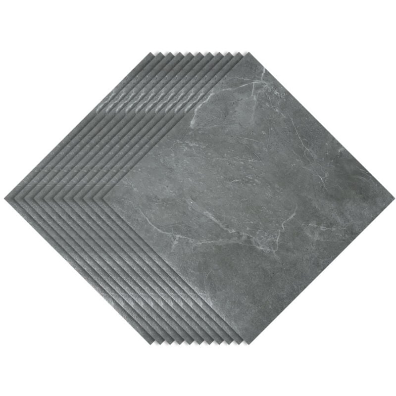 foto del prodotto randaco pavimento adesivo in pvc 5 scatole da 55 piastrelle viniliche autoadesive marmo grigio ca. 5 m 