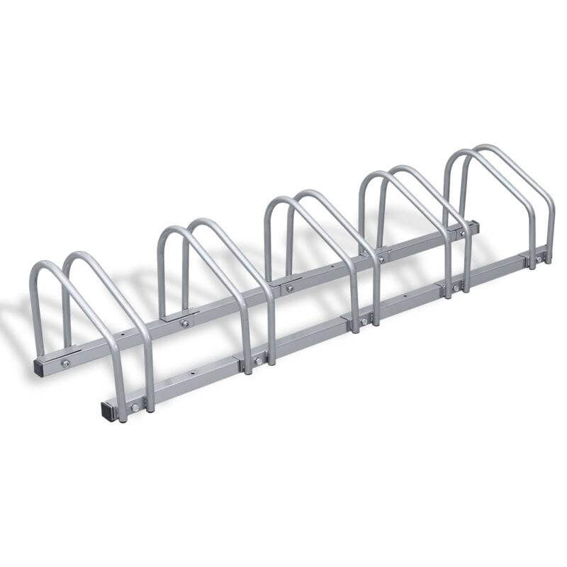 foto del prodotto randaco porti di biciclette per 5 biciclette per pavimenti e murali in acciaio zincato 130 x 32 x 26 cm